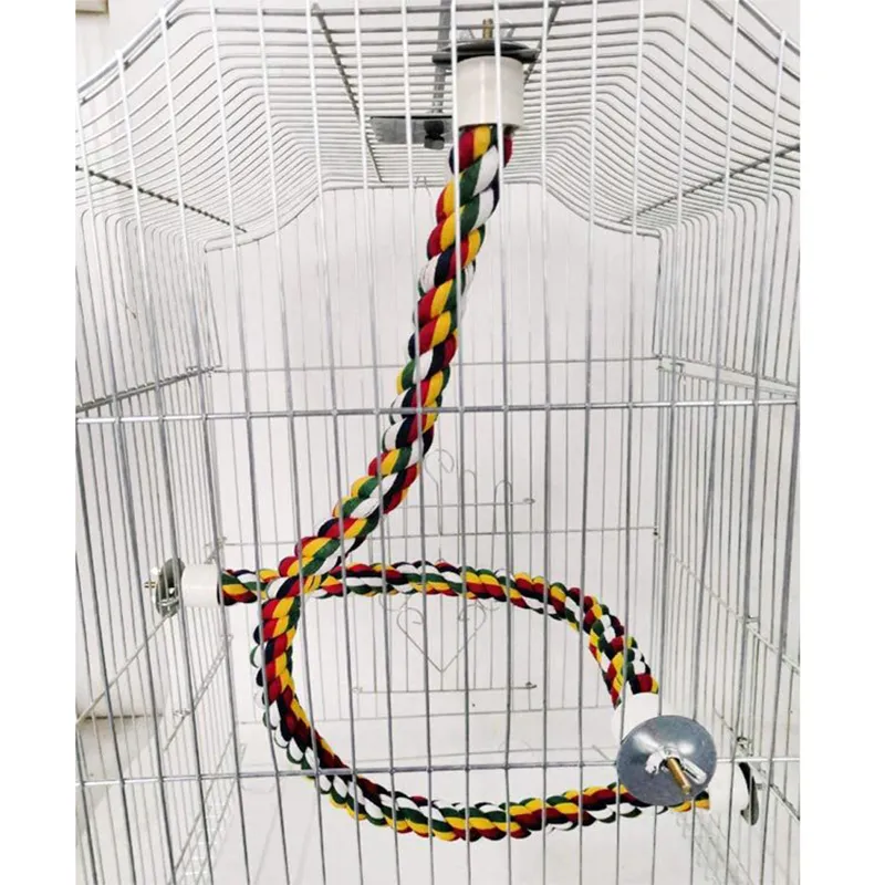 Curated visual reference: Visual Reference: Parakeet Toys Toys For Parrots Colorful Cotton Rope Bird Perch
