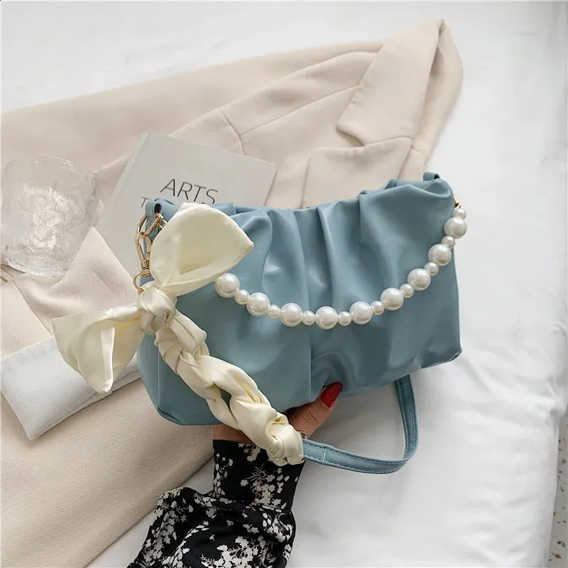 Premium Pearl Pleated Cloud Bag: Chic Womens Shoulder Bag Shop