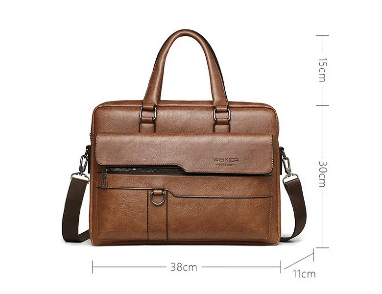 High Quality PU Leather Men s laptop and notebook bag for Business and Office Famous Brand Shoulder Messenger Handbag with 14 Laptop Compartment