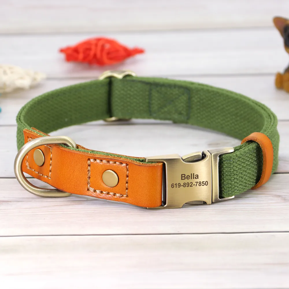 Custom Engraved Nylon Pendleton Dog Collar With Name And Phone Tag For French Bulldogs Golden Retrievers And Walkers From Dh3622076 10.05 DHgate.Com