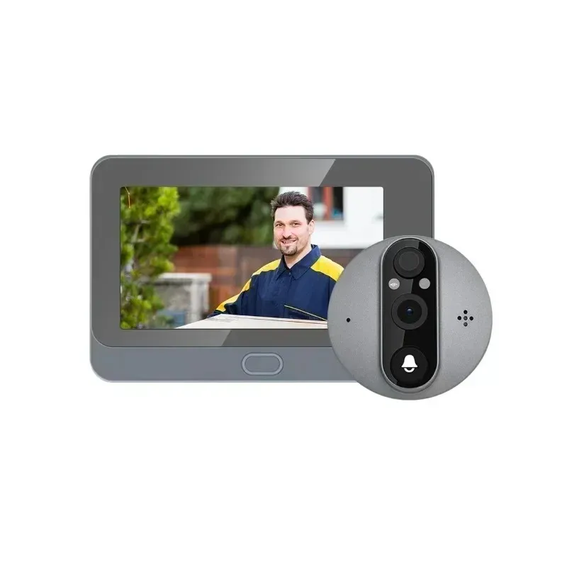 1080P WiFi Video Doorbell Peephole Viewer Smart Wireless Door Bell