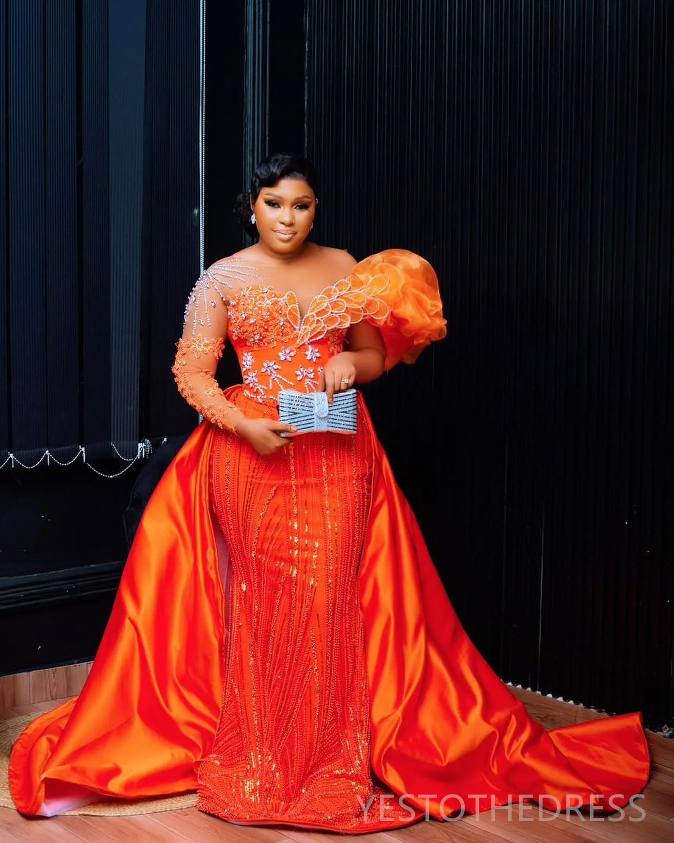 open lace back dress One Shoulder Short Orange Prom Dresses, Short Orange Formal Homecoming –  jbydress