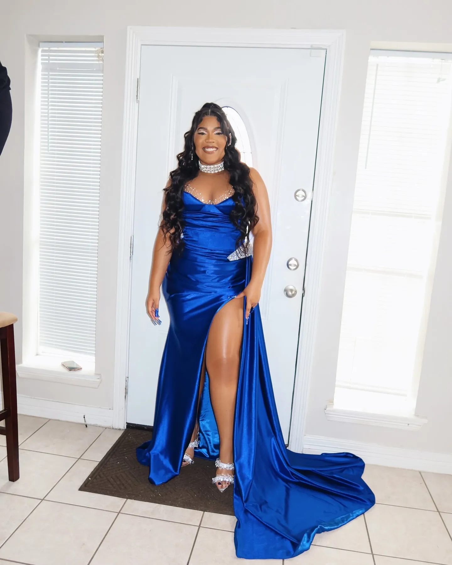 Plus Size Royal Blue Satin Mermaid Prom Dress with Beaded Embellishments  and Lace-Up Back from Dhgate Prom Dresses - price 308.05