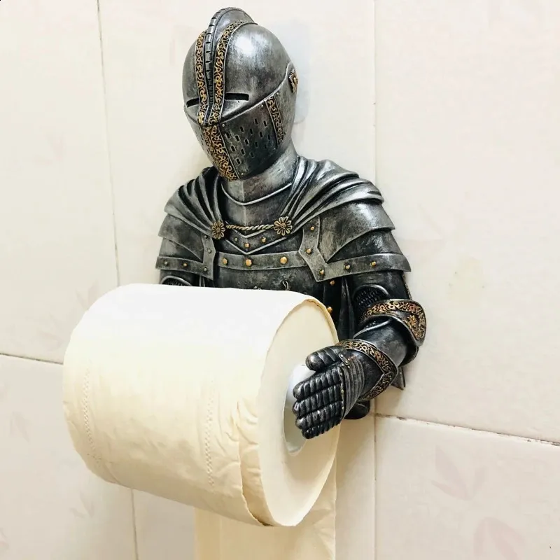 Gothic Knight Toilet Roll Holder Wall Mounted Paper Towel Dispenser,  Unique Bathroom Decor Shop Now!
