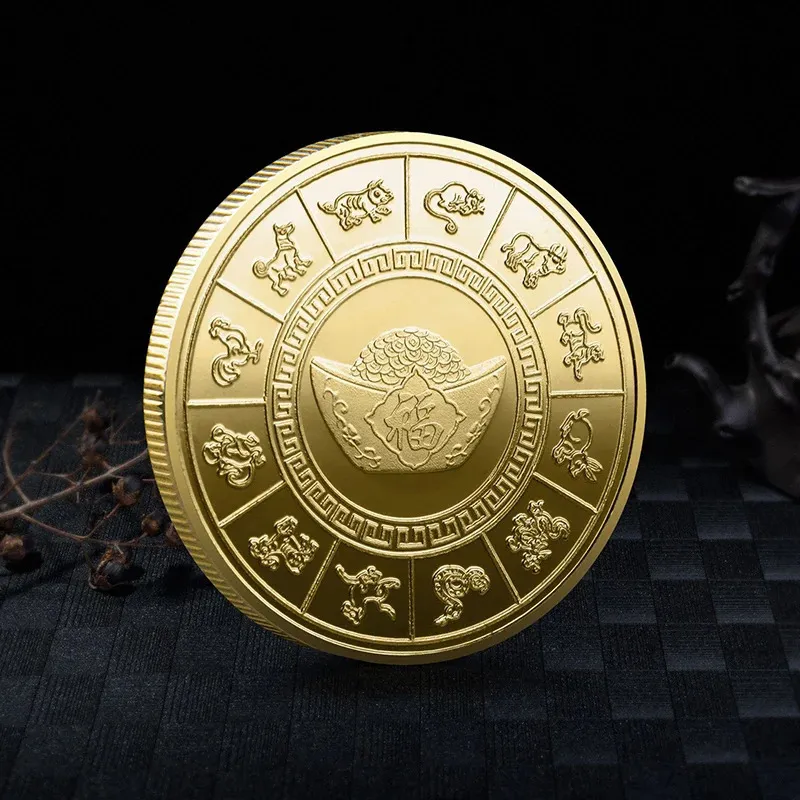 Dragon Year Gold Coin - Chinese Zodiac Collectible, Lucky