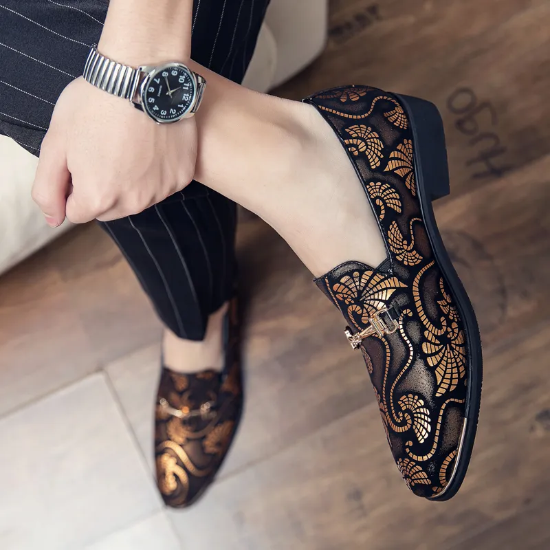 Chaussures de dîner à bout pointu pour homme, mocassins de bonne qualité, person