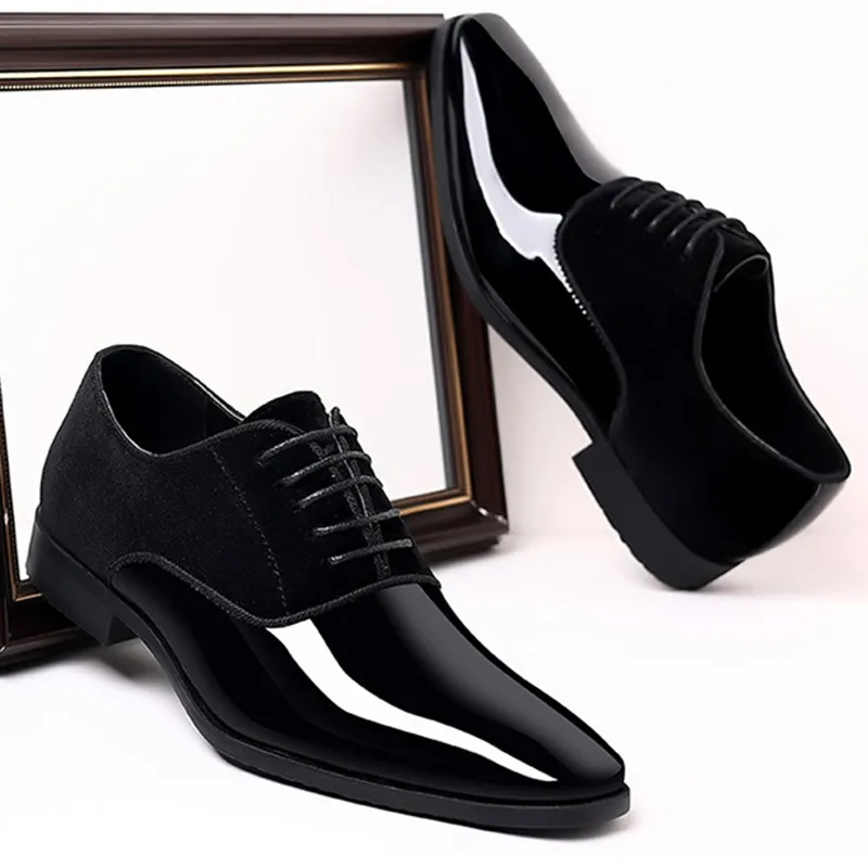 Classic PU Patent Leather Dress Shoes for Men Lace-Up Casual Business  Formal Office Oxfords from Dhgate Dress Shoes - price 136.02