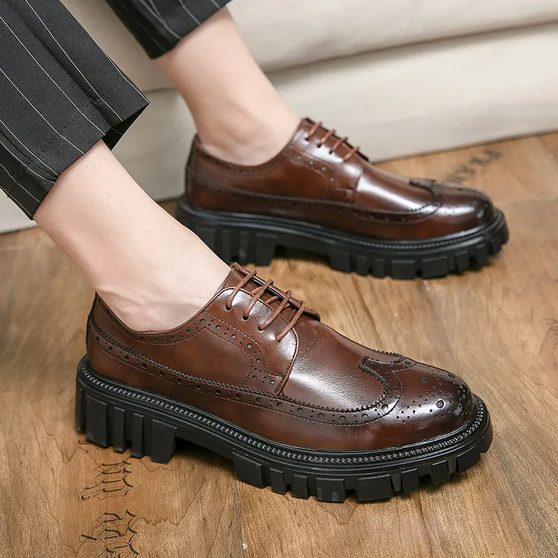 Dress Shoes Thick Sole Brogues Mens Bulk Brogues Shoes Men