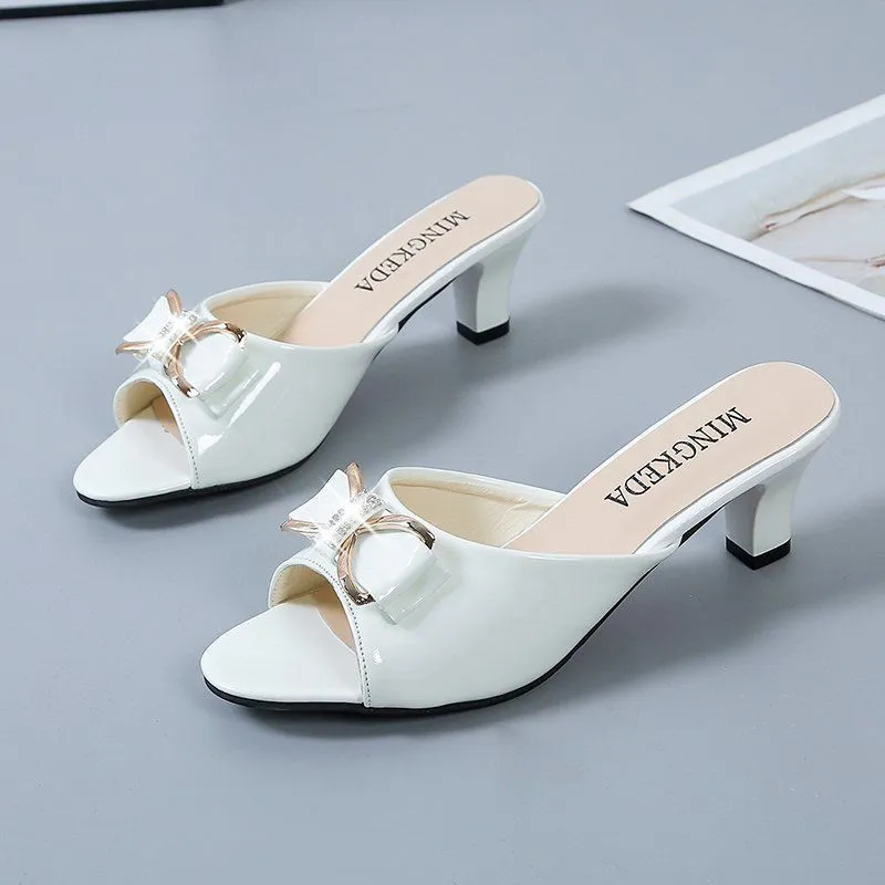 Women's Fashionable White Heel Pumps with Gold Accents Women's Fashionable White Heel Pumps with Gold Accents