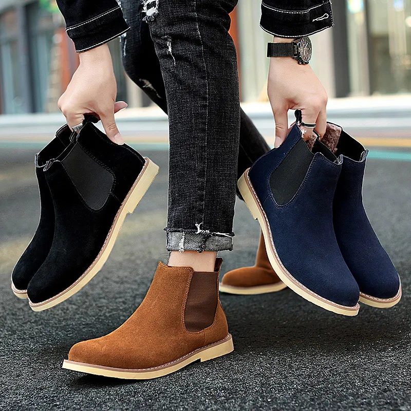 Stylish Mid-Cut Martin Suede Chukka Boots for Men - Perfect for Outdoor Activities and Winter Warmth in Plus Sizes Stylish Mid-Cut Martin Suede Chukka Boots for Men - Perfect for Outdoor Activities and Winter Warmth in Plus Sizes