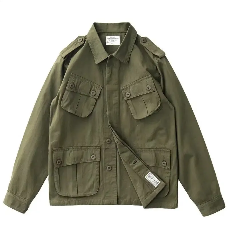 M42 Military Cargo Jacket - Spring/Autumn Mens Multi-Pocket