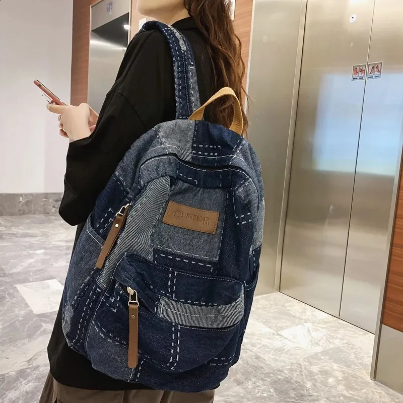 Mens denim backpack hotsell