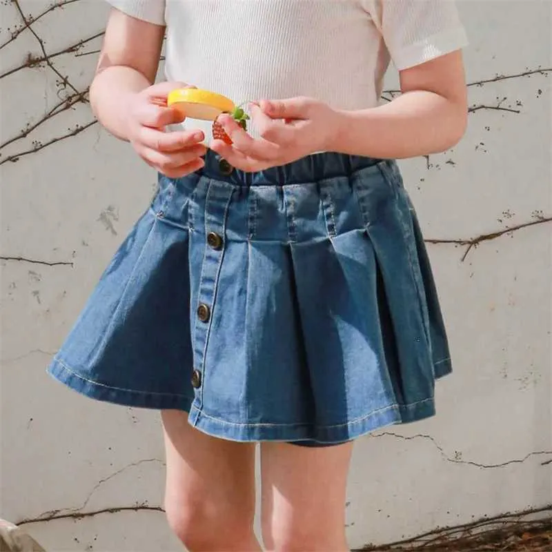 Save Big on Bulk Children's Denim Skirts Korean Infant Clothes: Denim Skirt  For Toddler Girls, Cotton Blend, Casual Style, Perfect For Playdates And