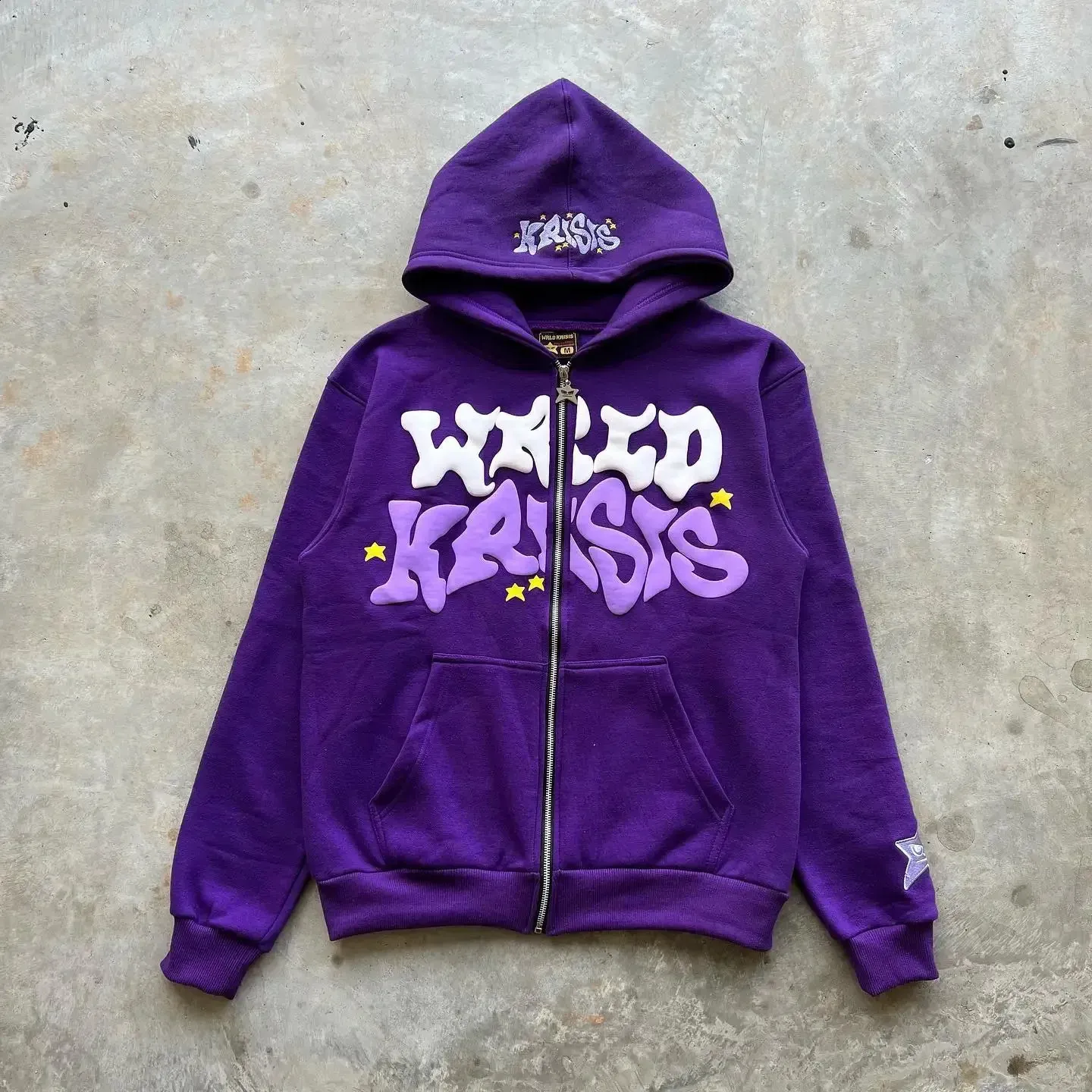 Y2K Harajuku Gothic Zip zip up hoodie with Hip Hop Letter
