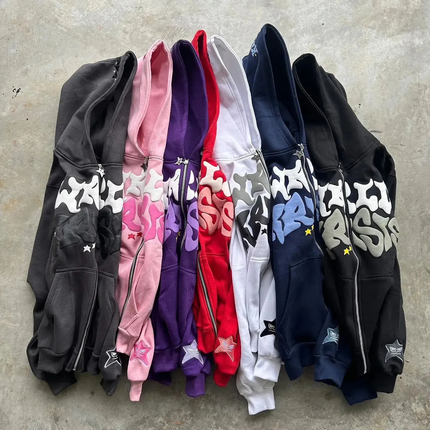 Y2K Harajuku Gothic Zip zip up hoodie with Hip Hop Letter Y2K Harajuku Gothic Zip zip up hoodie with Hip Hop Letter