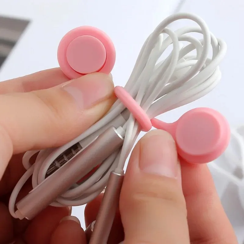 Creative Silicone Magnet Headset Data Organization Clips Cord Mobile Phone Winding Hub Suitable for Home Office