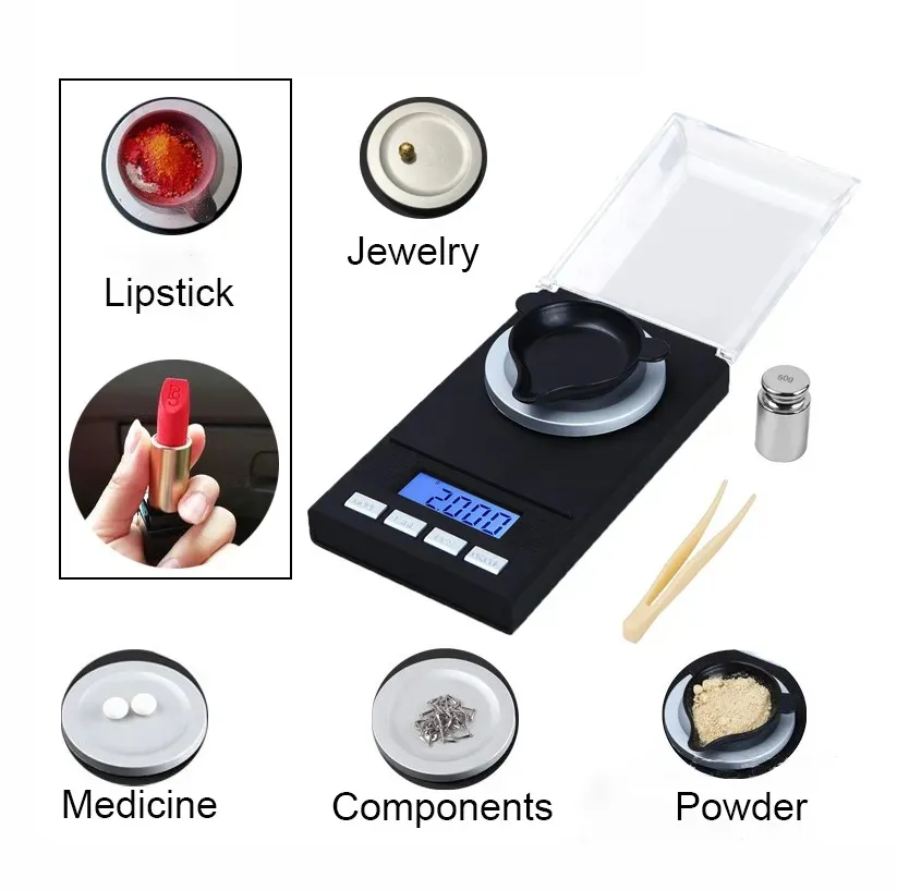 new designer mini jewelry scale 0 001g high accuracy backlight pocket scale for jewelry gram weighting tools smoking accessories