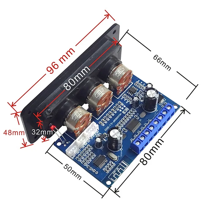 thumbnail image 2 of 2.1 Channel Bluetooth 5.0 Amplifier Board - 50W+50W+100W Digital Power Module For DIY Speakers 2 of 14