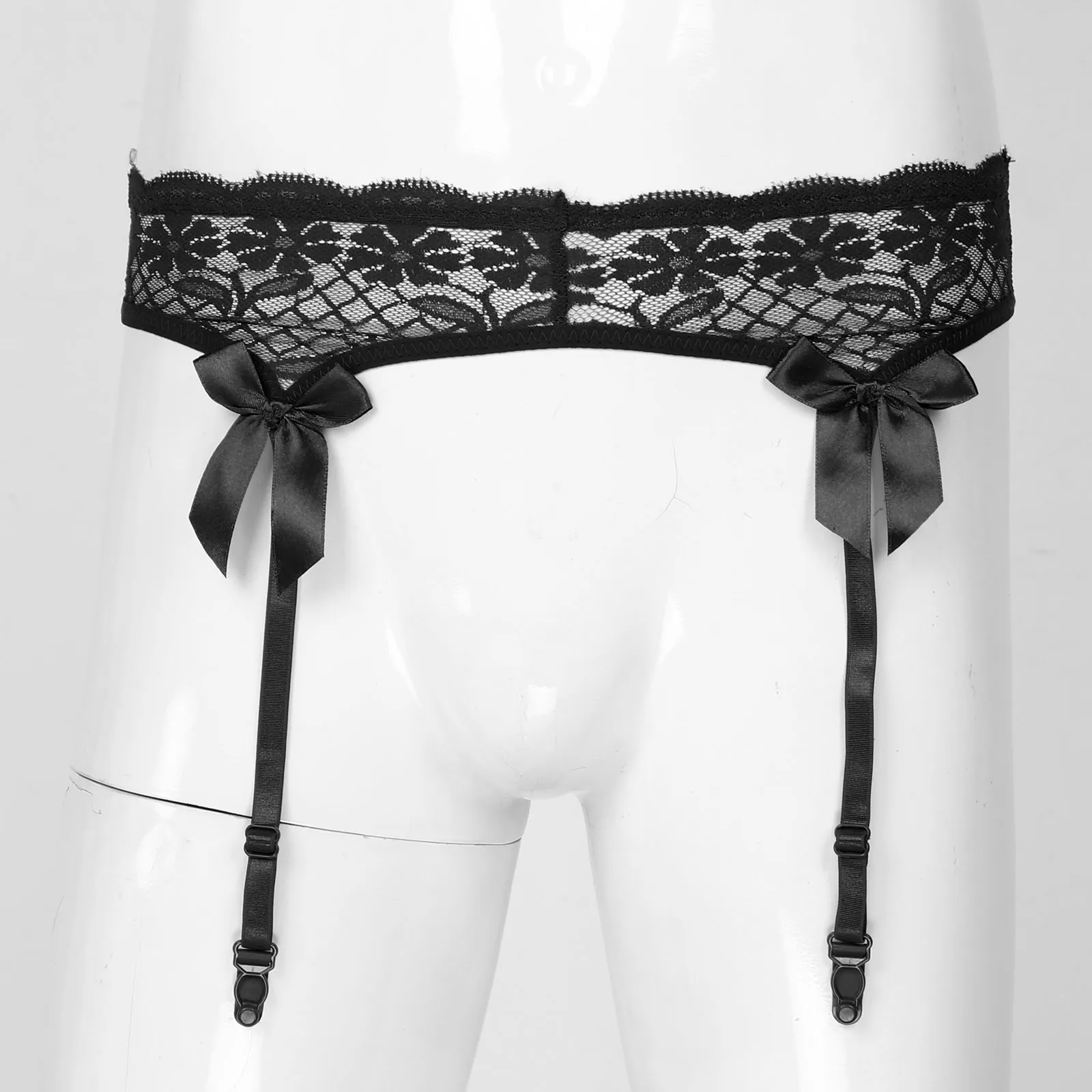 Mens Sheer Lace Garter Belts Transparent Elastic... From Ddmycrazy, $27.24 