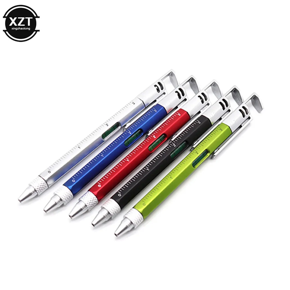 Stylo Multifonction 7 En 1 - Décapsuleur, Support Téléphone, Règle, Tournevis, Stylet - Cadeau Homme