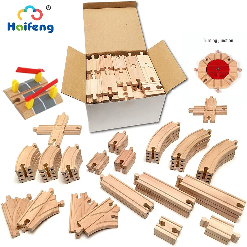 Set De 20 Adaptadores De Vía De Madera Para Trenes – Conectores Compatibles Con La Mayoría De Kits