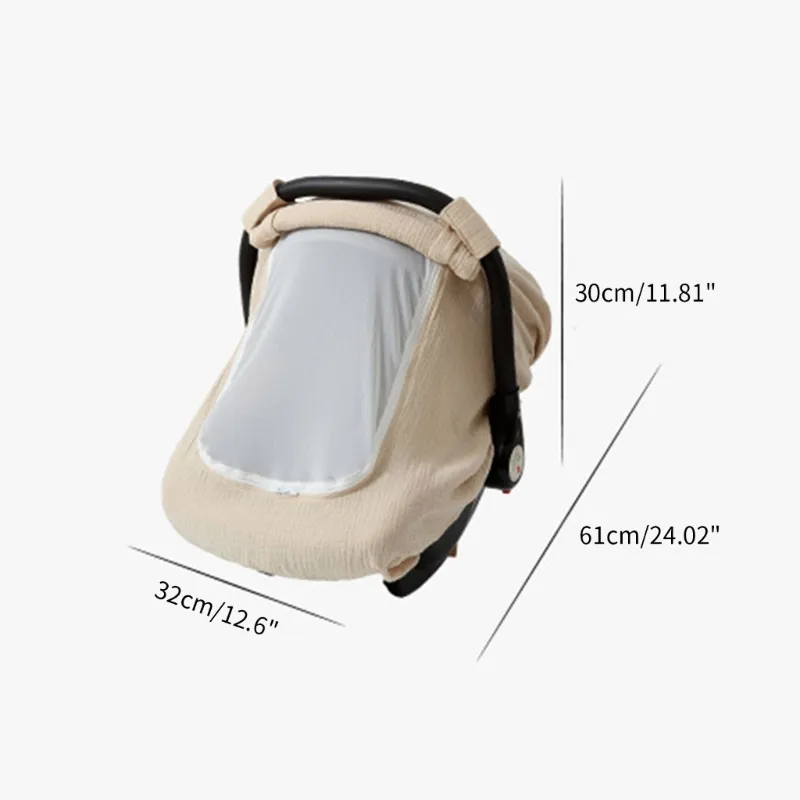 Baby Car Seat Canopy Cover - Sunproof Pink Shade For Infant Car Seats & Doona Strollers