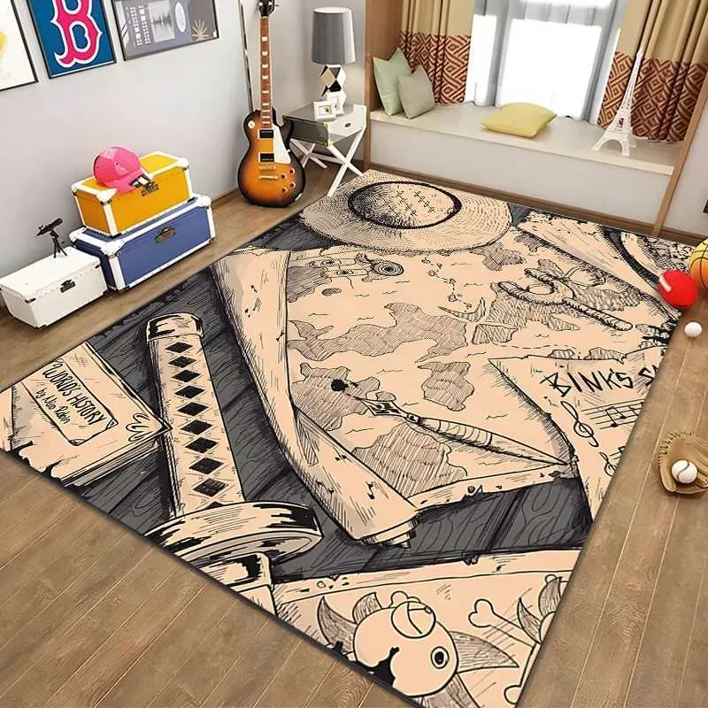 Anime ONE PIECE Luffy Printed Area Carpet For From