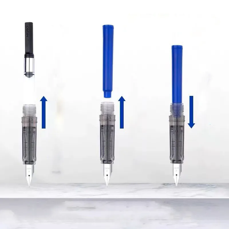 6 Gold Metallic Ballpoint Pens With Refills - 1.0mm Medium Point