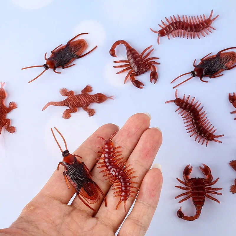 50 Pièces Décorations Halloween - Araignées, Cafards, Scorpions En Plastique Réalistes - Pour Farces & Déco De Fête Effrayante