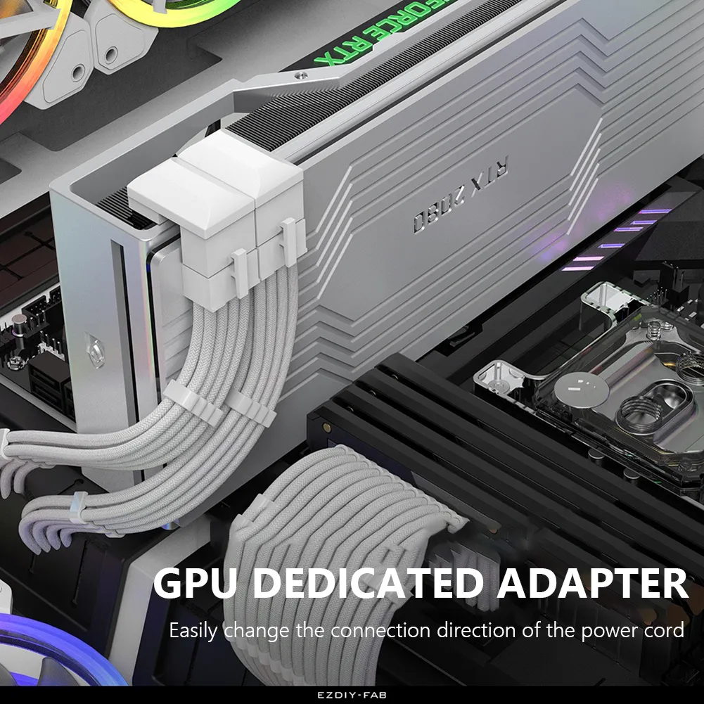 ATX 8 Pin Graphics Card Cable: Angled Connector For... From Ddmyjul ...