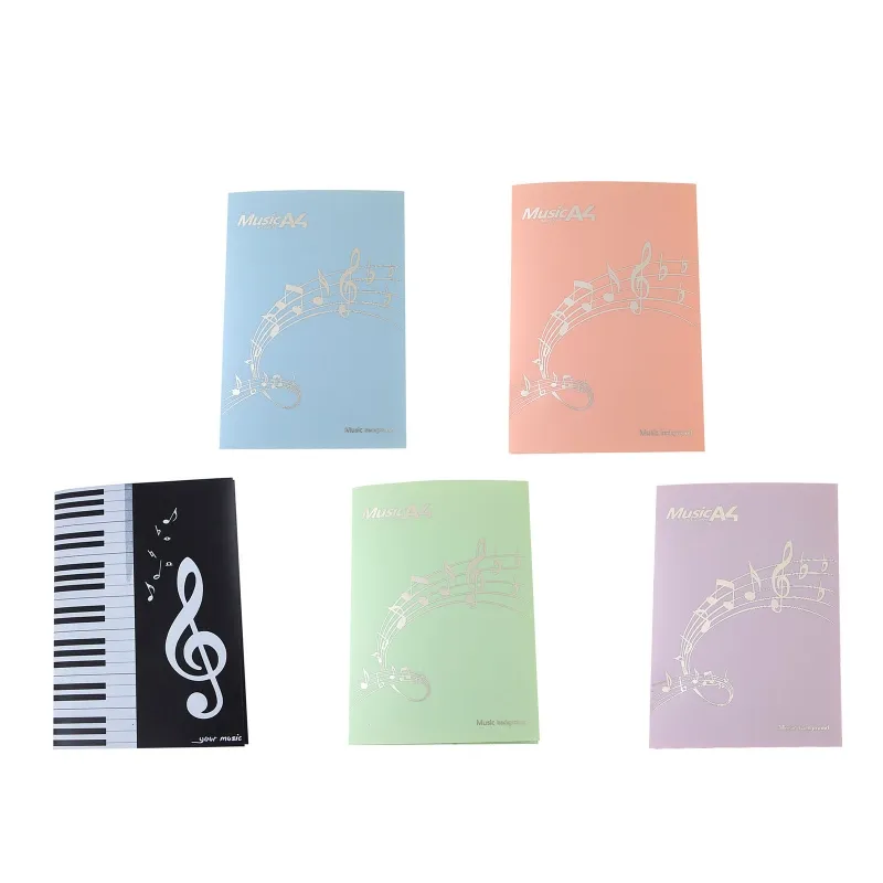 Dossier Partitions Musique A4 - 20 Pages / 40 Pochettes - Reliure Spirale - Pour Musiciens