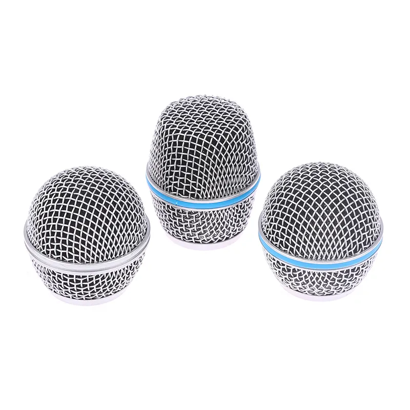 2PCS Microphone Grille Mic Grill Ball Head Mesh Fits For Shure