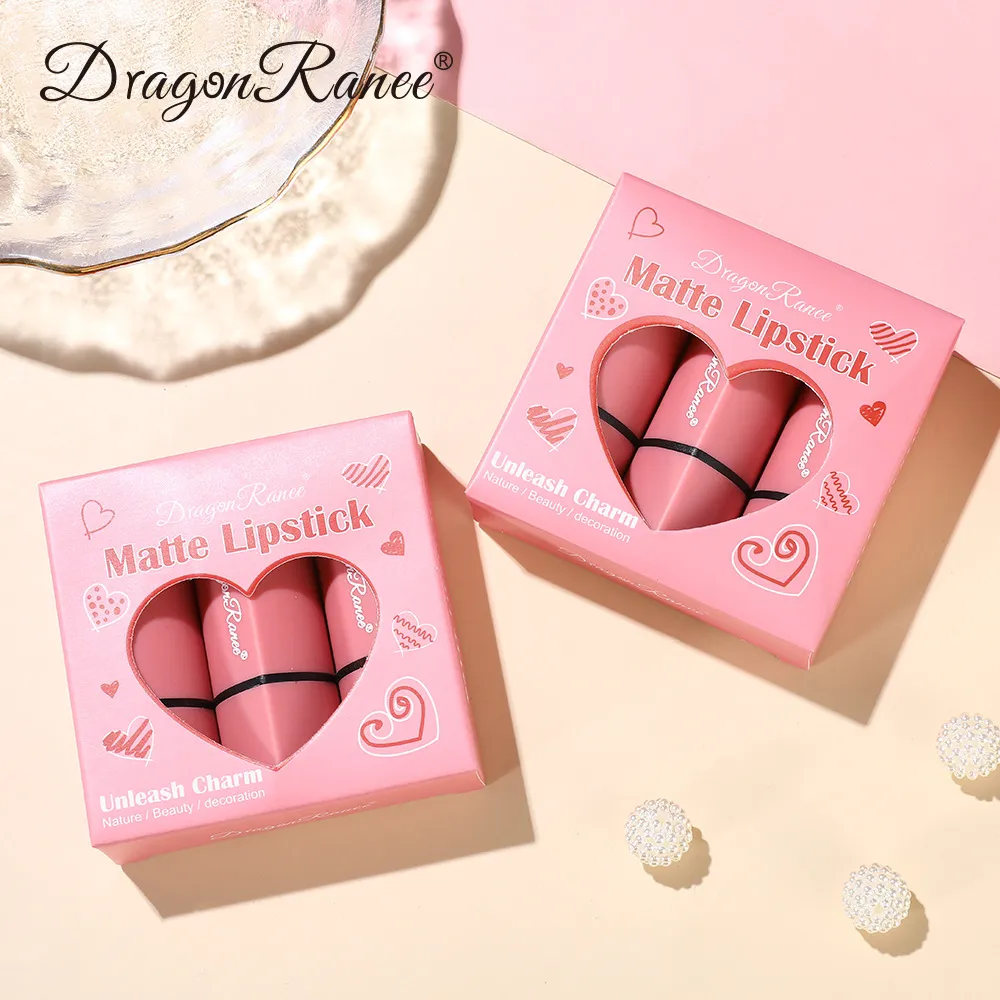 DHgate.com:Heart-Shaped Velvet Matte Lipstick, Waterproof Long-Lasting  Non-Stick Nude Color Lip Balm Makeup for Women:Health & Beauty