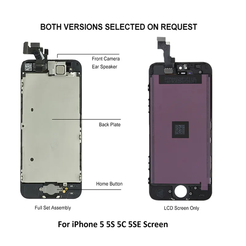 1'' LCD Screen for iPhone 5/5C/5S/SE, Full Assembly Touch Screen ...