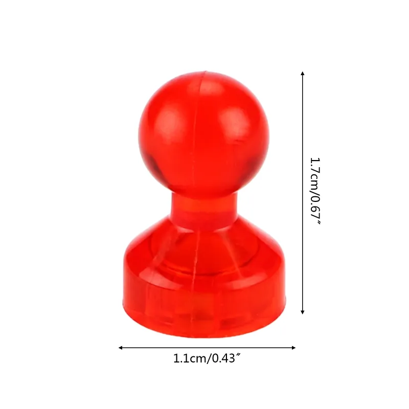20-Pack Strong Magnetic Push Pins - Small Neodymium Fridge Magnets For Whiteboards, Notes, Photos (Red)