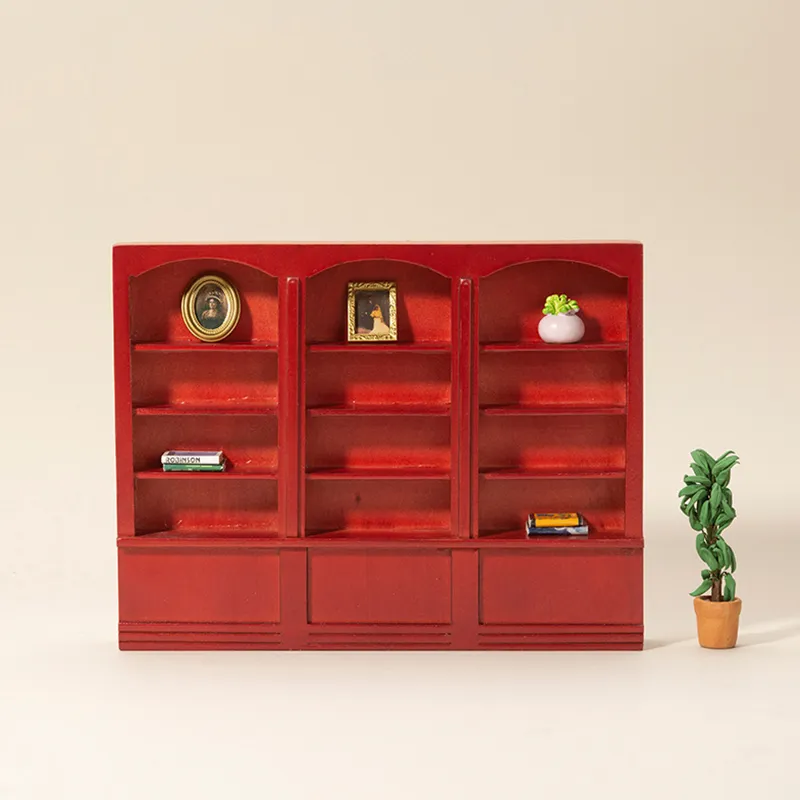 ミニチュアドールハウス家具ウッドディスプレイキャビネット 1：12