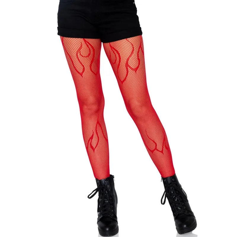 2024Sexy Fishnet Stockings for Women High-Waisted Black Red Mesh Pantyhose