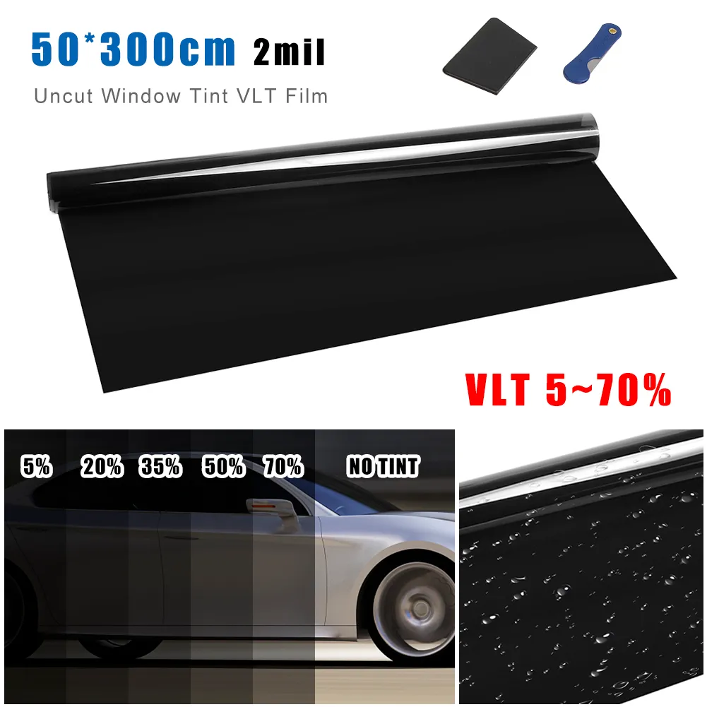 Window Tint Film – 35% Black Medium Smoke, 76cm X 3m (30in X 118in) – For Car, Van, Bus, Home Glass