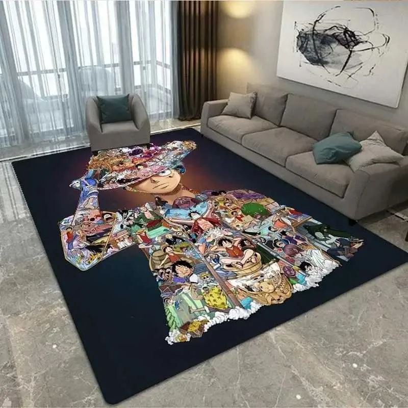 Stylish 3D Print One Piece Anime Rug Living Room And Bedroom Decor