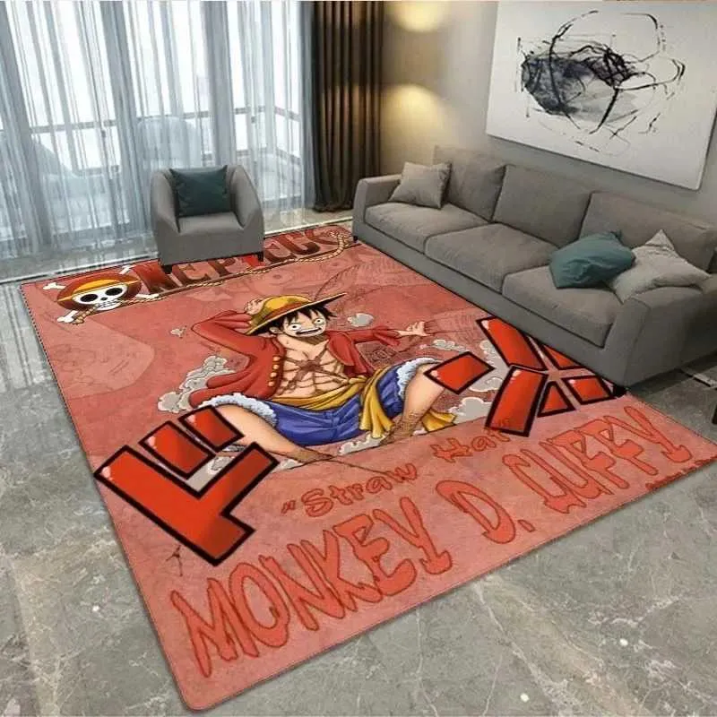 ONE PIECE Rug ドン!! ラグ マット Stylish 3D Print One Piece Anime Rug Living Room And Bedroom Decor