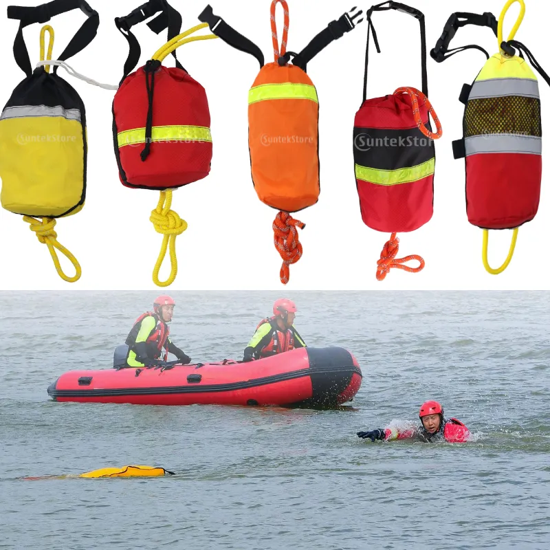 High Visibility Floating Rescue Throw Rope Durable Polypropylene Water ...
