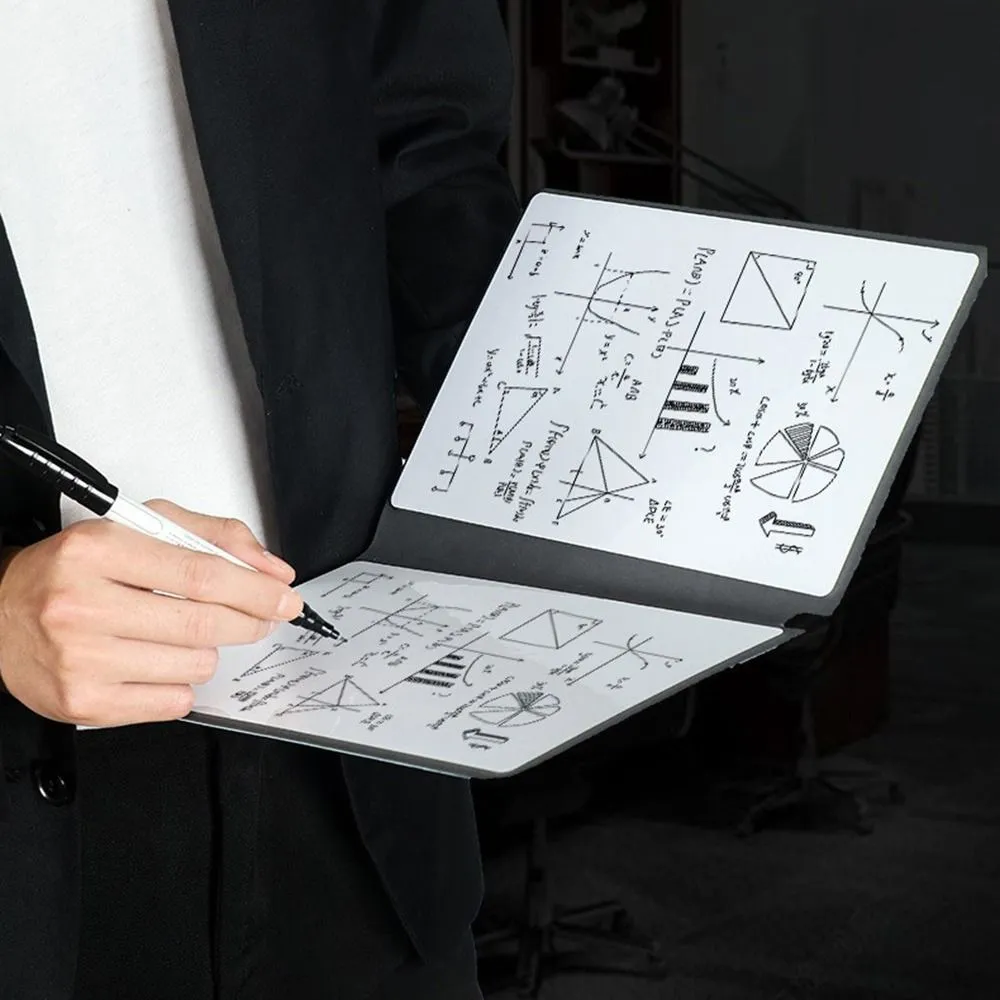 Notepad Ruled Whiteboard A5 Reusable Whiteboard Notepad & Pen Set Bulk: Weekly Planner, Leather ...