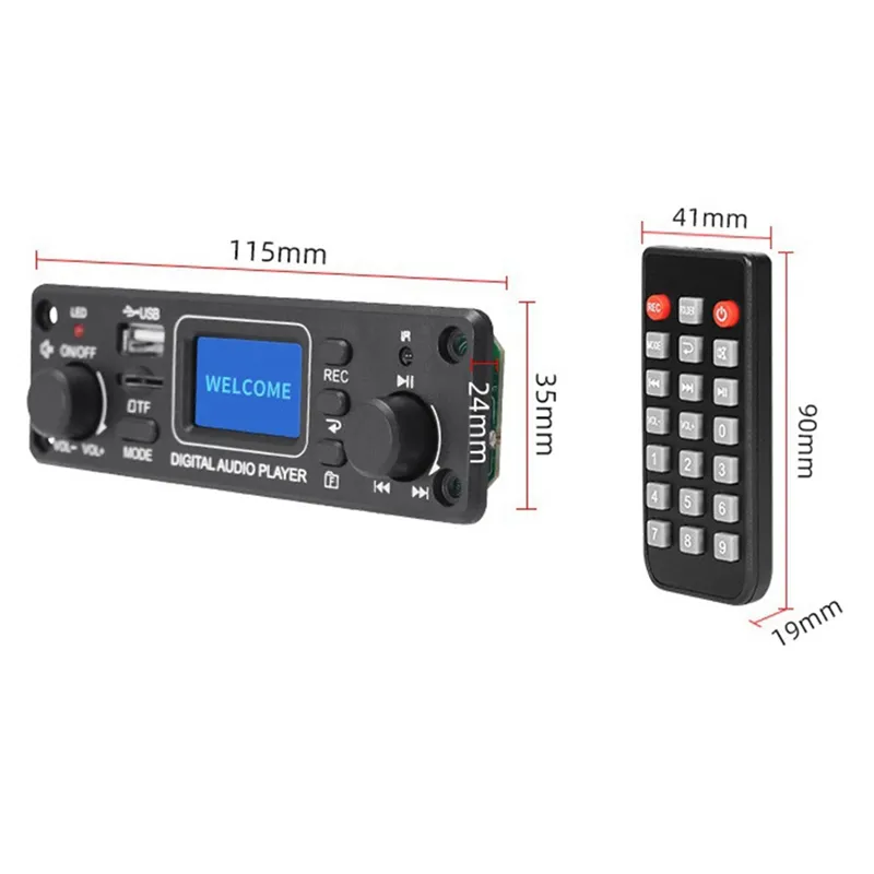 128X64 Digital Hi Res Mp3 Player Decoder Board With LCD Display, USB