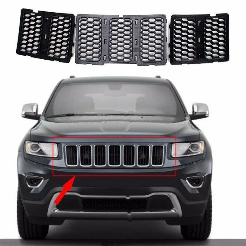 Custom Painted 7pcs Front Grille Trim Inserts Grill Cover For