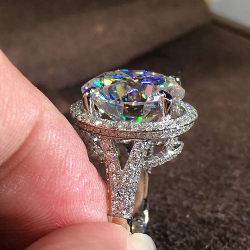 Classic Heart & Arrow Sterling Silver Zircon Women's Ring_voghion.com