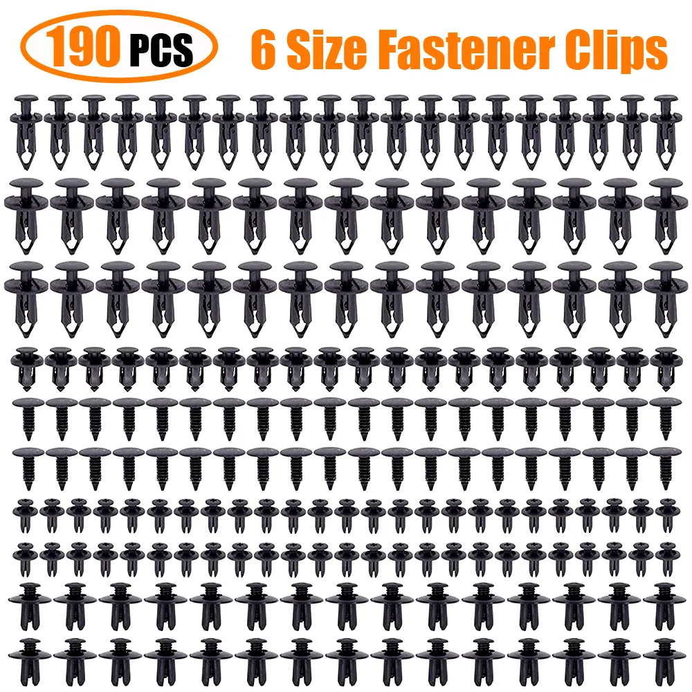 Auto Car Plastic Rivets Fastener Fender Push 100PCS 8mm Bumper Clips
