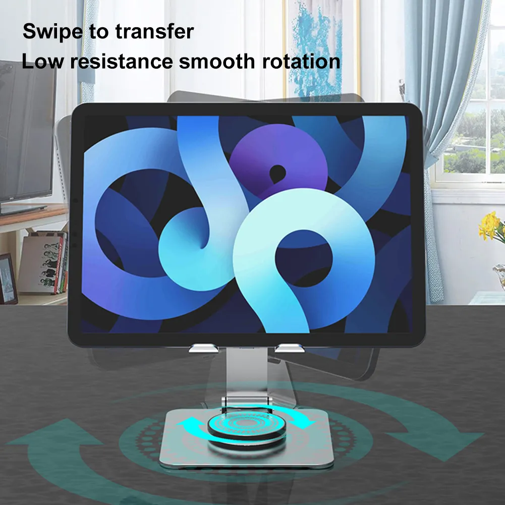 Foldable Aluminum Alloy tablet and stand with 360°...