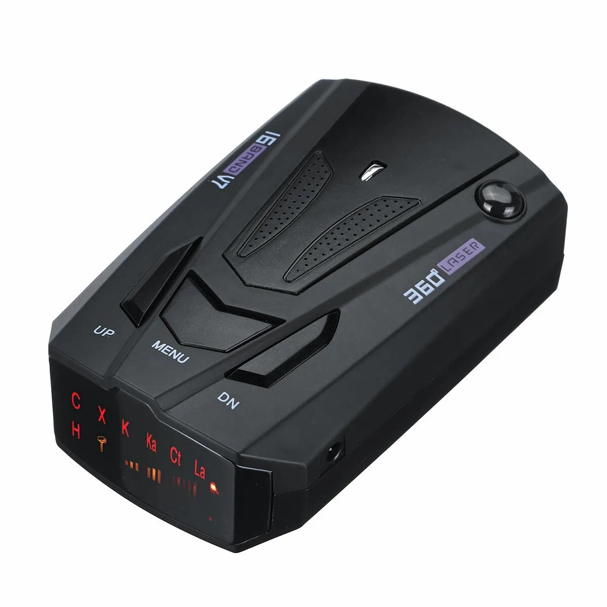 Détecteur De Radar GPS V7 - Détection 360° 16 Bandes + Laser - Affichage LED Et Annonces Vocales - Alimentation 12V Voiture