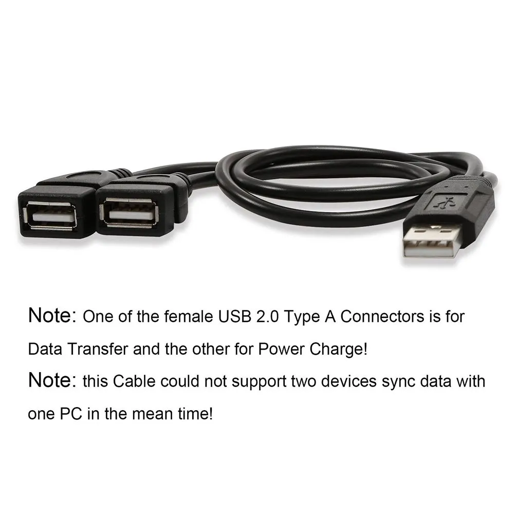 Onvian USB Splitter, USB Hub 1 Male To 2 Female Adapter, USB 2.0 Extension Data