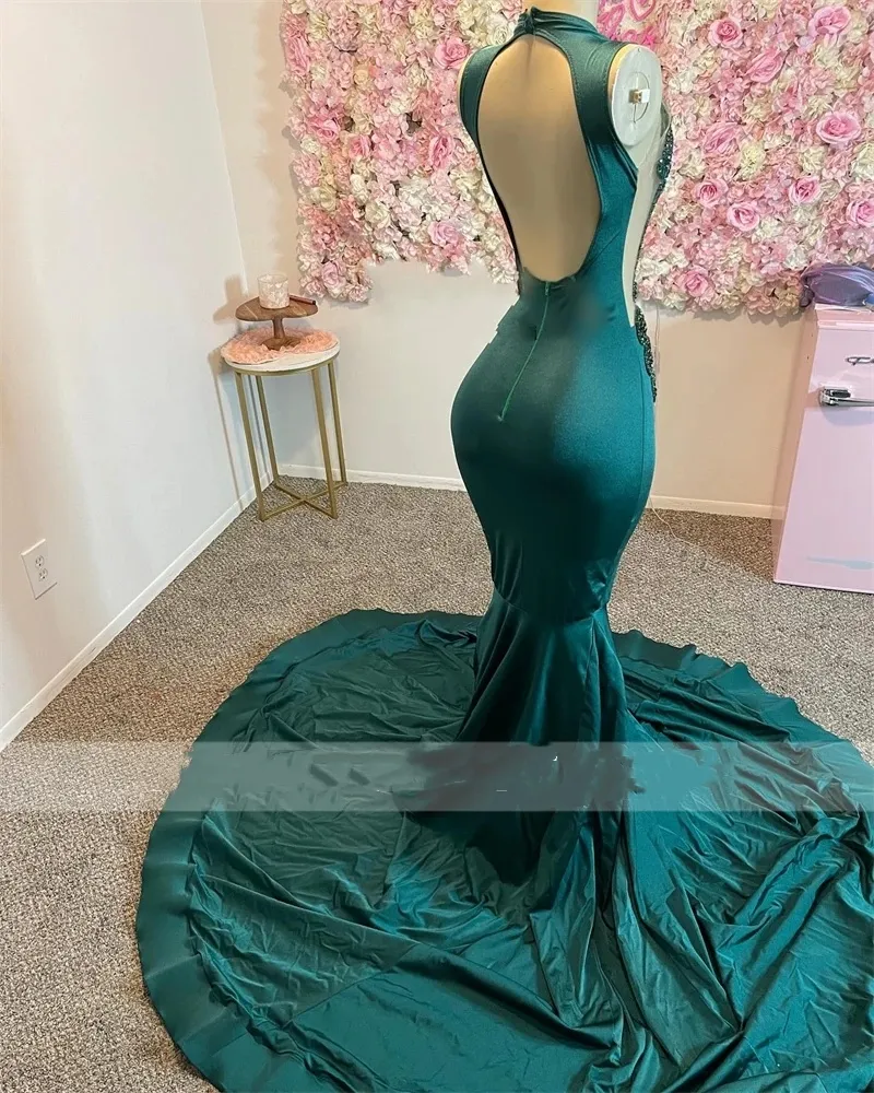Green Sheer O Neck Long Prom Dress with Beaded Crystal Rhinestones for  Black Girls Birthday Party from Dhgate Prom Dresses - price 340.36